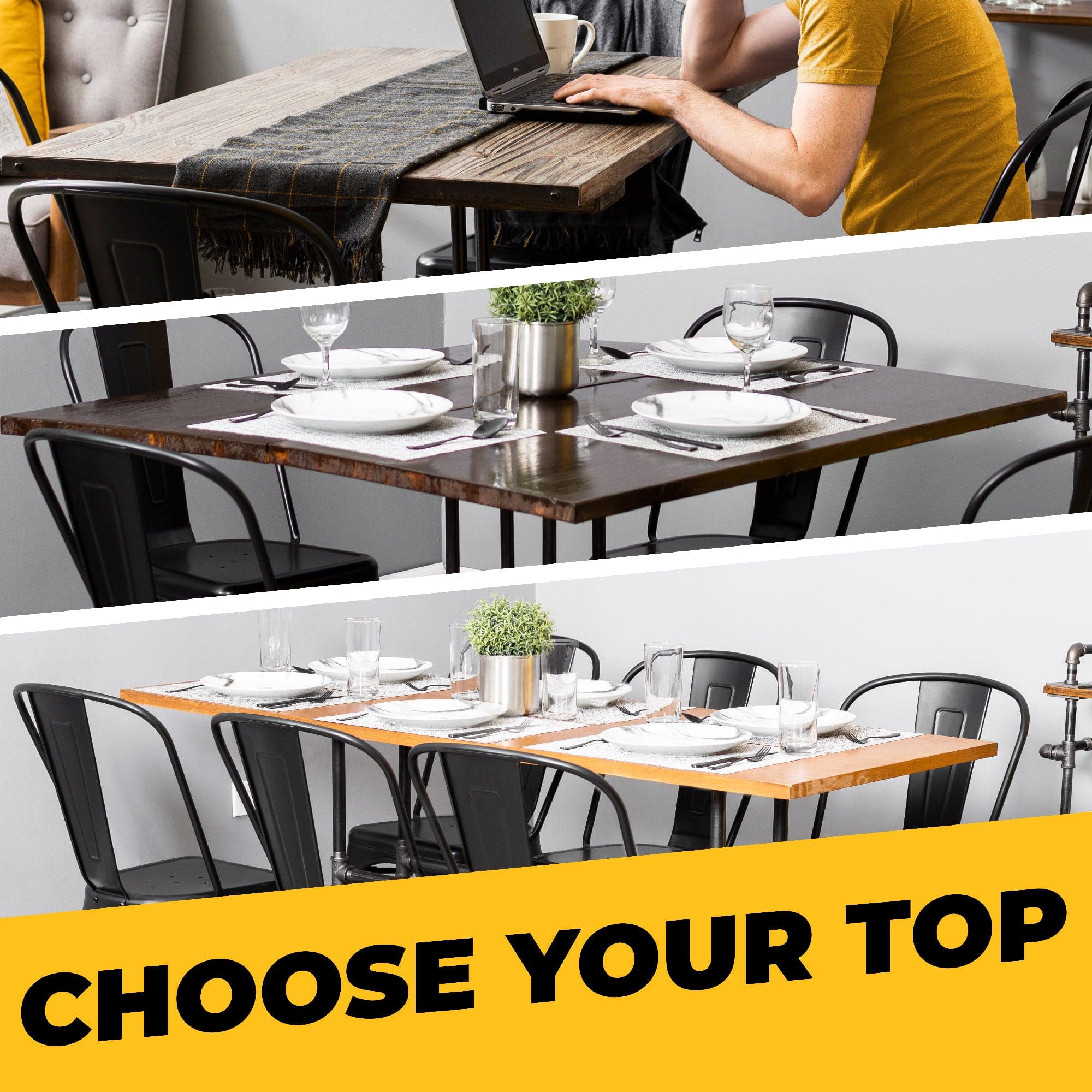 Bridge Kitchen Table By PIPE DECOR