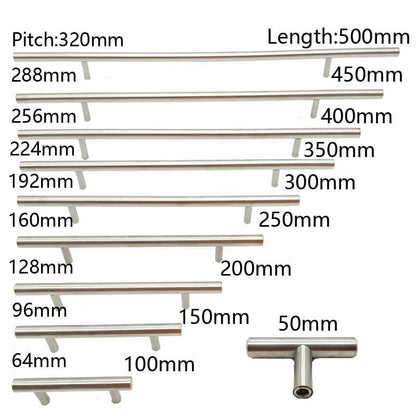 Stainless Steel Kitchen Door Cabinet T Bar Handle Pull Knob cabinet Knobs Furniture Handle Cupboard Drawer Handle Stainless Steel Hollow Bar Drawer Pulls Cupboard Knob for Kitchen Furniture Hardware